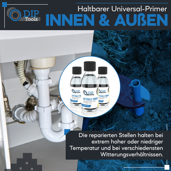 Haltbarer Universal-Primer - Haftgrund zur Vorbehandlung für schwer verklebbare Kunststoffe wie PP, PE, Silikon