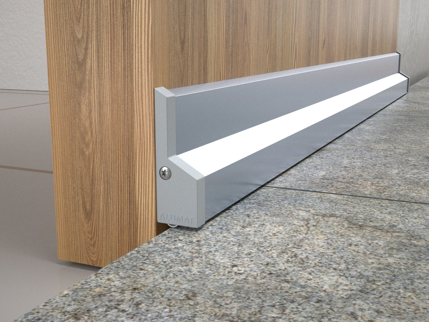 Alumat - stainless universal aluminum door sill - new - silver - alumnium