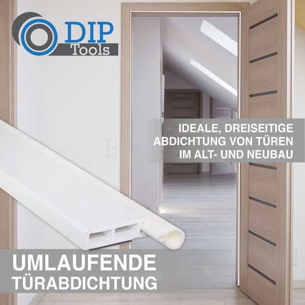 ALUMAT Self-adhesive three-sided door seal - new - white - PVC - 5x1.05m