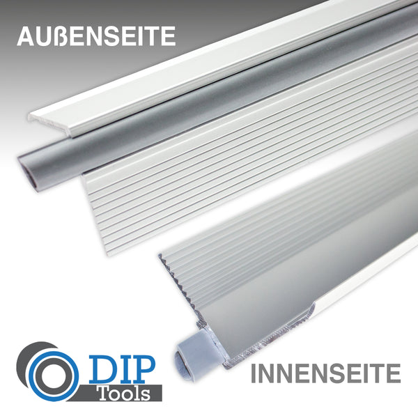 Alumat stainless transition profile made of aluminum with silicone seal - new - silver - aluminum