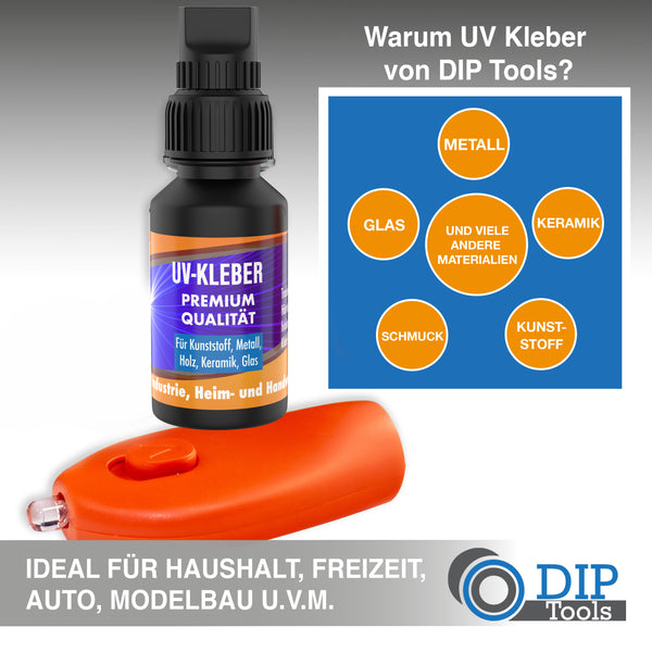 Vielseitiger und Stabiler UV Kleber - neu - transparent - 8g